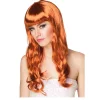 Perücke Damen Langhaar glatt mit Pony, Party Chique, kupfer