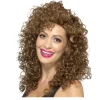 Perücke Damen Langhaar mit kleinen Locken, Boogie Babe, braun