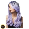 Perücke Damen Langhaar, Wellig mit Mittelscheitel, Premium-Qualität, Khloe, flieder