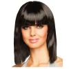 Perücke Damen Longbob, Pagenkopf mit Pony, Dance, schwarz
