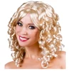 Perücke Damen Mittelscheitel schulterlange Locken, Cocktail, blond