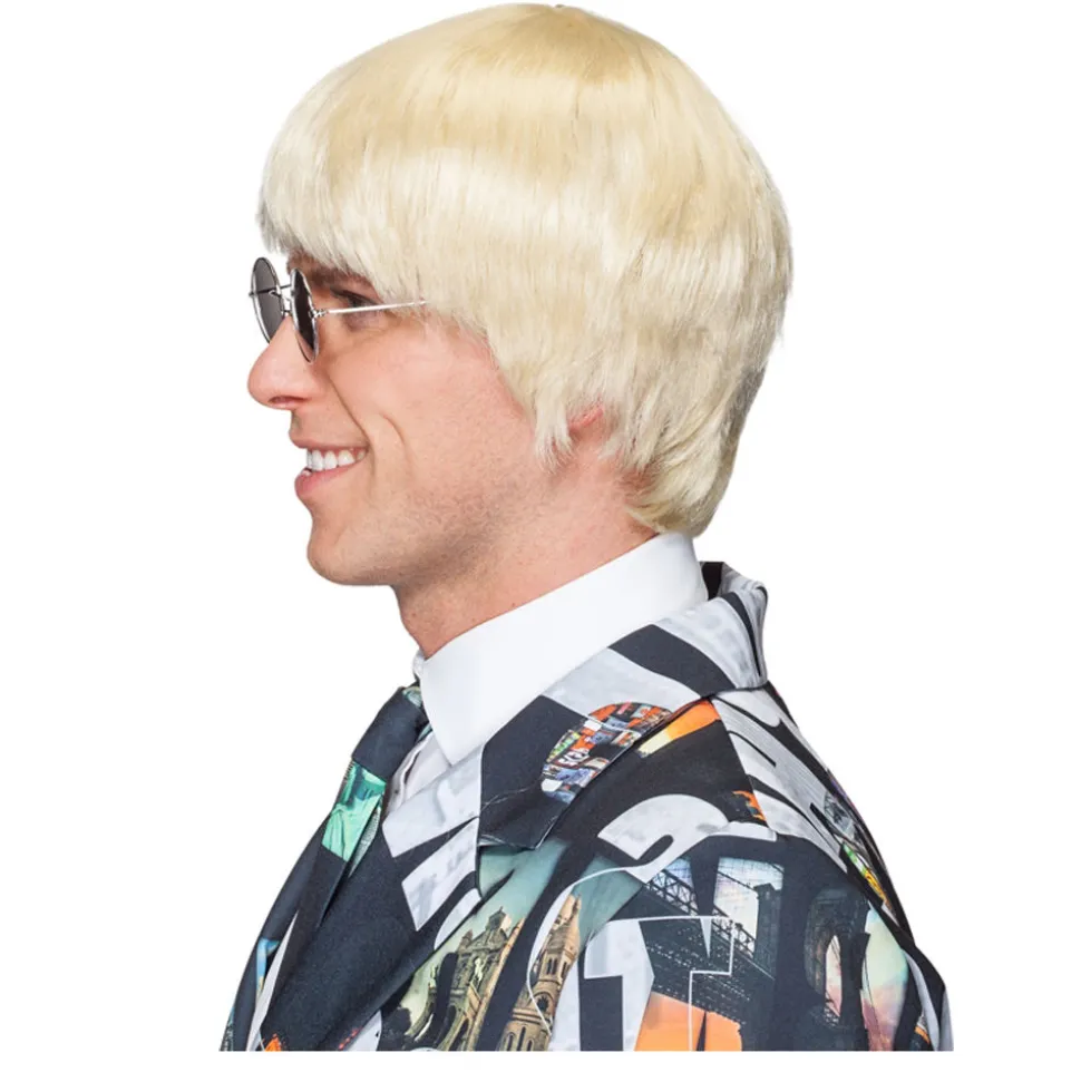 Perücke Herren Kurzhaar Music Man, Pilzkopf, blond