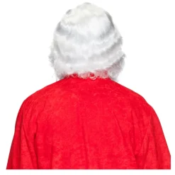 Perücke Herren Nikolaus Weihnachtsmann, Set Perücke und Bart, Premium, weiß