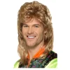 Perücke Herren Proll Vokuhila 80er meliert, braun-blond