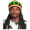 Perücke Herren Rastafari-Mütze mit angenähten Dreadlocks, schwarz