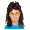 Perücke Herren Vokuhila Larry, braun