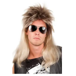 Perücke Herren Vokuhila Ryan gesträhnt, mittel bis hellblond