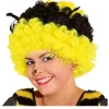 Perücke Unisex Biene, Afro Locken mit Fühlern, schwarz-gelb