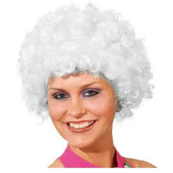 Perücke Unisex Clown, Afro Hair, kleine Locken, weiß