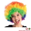 Perücke Unisex Damen Super-Riesen-Afro Locken regenbogen, bunt - SPARPACK mit 12 Stück