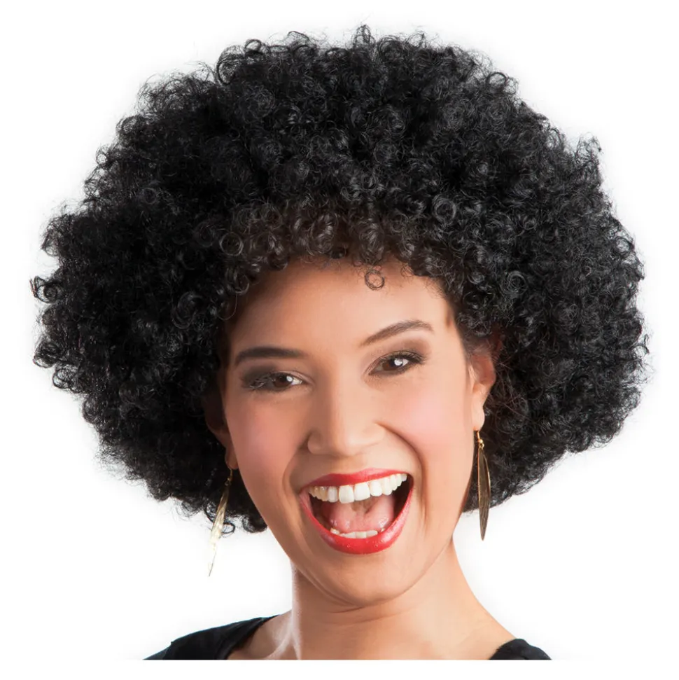 Perücke Unisex Damen Super-Riesen-Afro Locken, schwarz