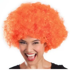 Perücke Unisex Damen Super-Riesen-Afro Locken, orange