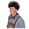 Perücke Unisex Kurzhaar, Igel in Stacheloptik, braun