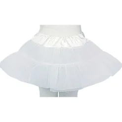 Petticoat für Kinder mit Rundumgummi, 2-lagig, weiß, Größe 128