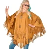 Poncho mit Fransen in Wildlederoptik, Einheitsgröße