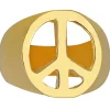 Ring Peace-Symbol, gold