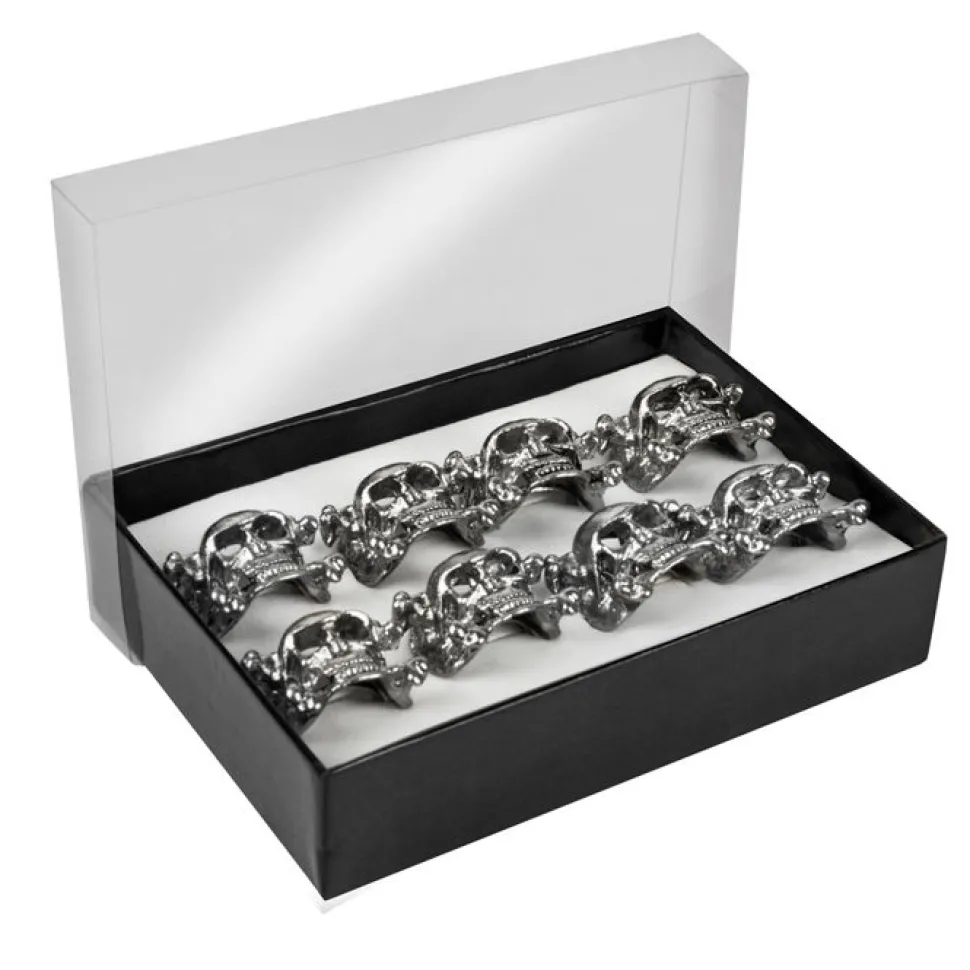 Ring Totenkopf, silber, verstellbar