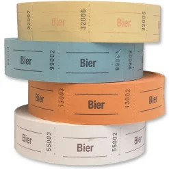 Rollen-Gutscheine Bier, 1000 Abrisse, weiß