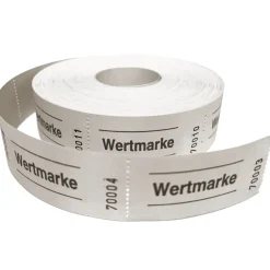 Rollen-Gutscheine Wertmarke, 1000 Abrisse, weiß