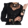 SALE Armbänder / Stulpen im Gothic- / Halloween-Look, Schwarz mit weißem Totenkopf-Emblem, 2 Stück