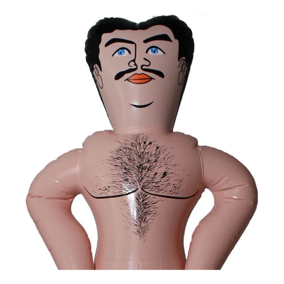 SALE Aufblasbarer Mann, schwarzhaarig 150 cm