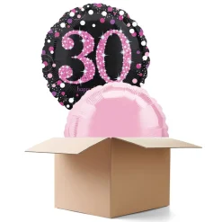 SALE Ballongrüsse Sparkle Pink 30th, 2 Ballons
