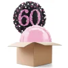 SALE Ballongrüsse Sparkle Pink 60th, 2 Ballons