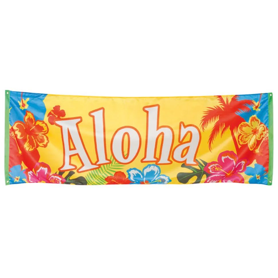 SALE Banner Hibiscus Aloha 74 x 220 cm