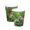 SALE Becher, recycelbar aus Pappe, Safari Party, ca. 250 ml, 8 Stück