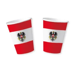 SALE Becher, recycelbar aus Pappe, Österreich 10 Stk. 0,2 ltr.