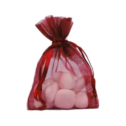 SALE Beutel aus Organza, 7,5x10 cm, bordeaux, 10 Stück