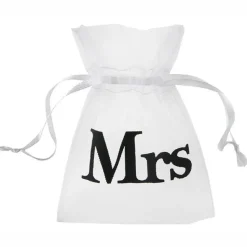 SALE Beutel Mrs. aus Organza 7,5x10 cm, 10 Stk.