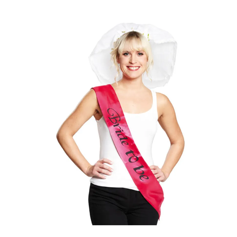 SALE Brautschärpe BRIDE TO BE, pink