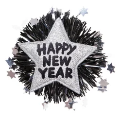 SALE Brosche Happy New Year, silber