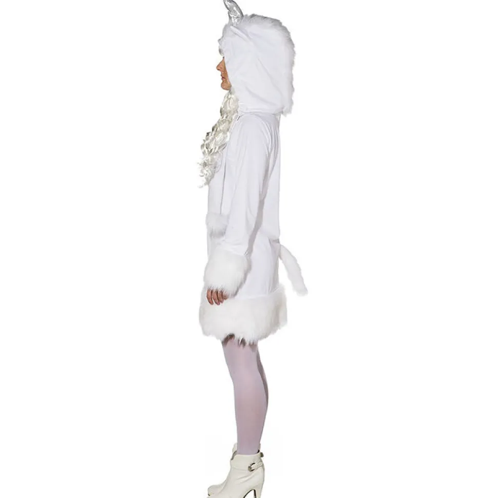 SALE Damen-Kleid Einhorn mit Kapuze, Gr. 34-36
