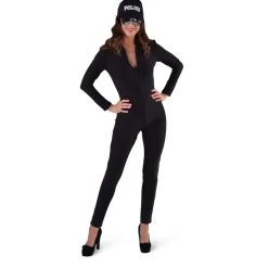 SALE Damen-Kostüm Catsuit Jersey, schwarz, Gr. XS