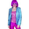 SALE Damen-Kostüm Disco-Fever-Jacke, blau, Gr. 36-38