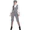 SALE Damen-Kostüm 20er Jahre Lizzie, 3-teilig mit Mütze, Weste & Hose, Gr. 38