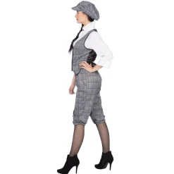 SALE Damen-Kostüm 20er Jahre Lizzie, 3-teilig mit Mütze, Weste & Hose, Gr. 38