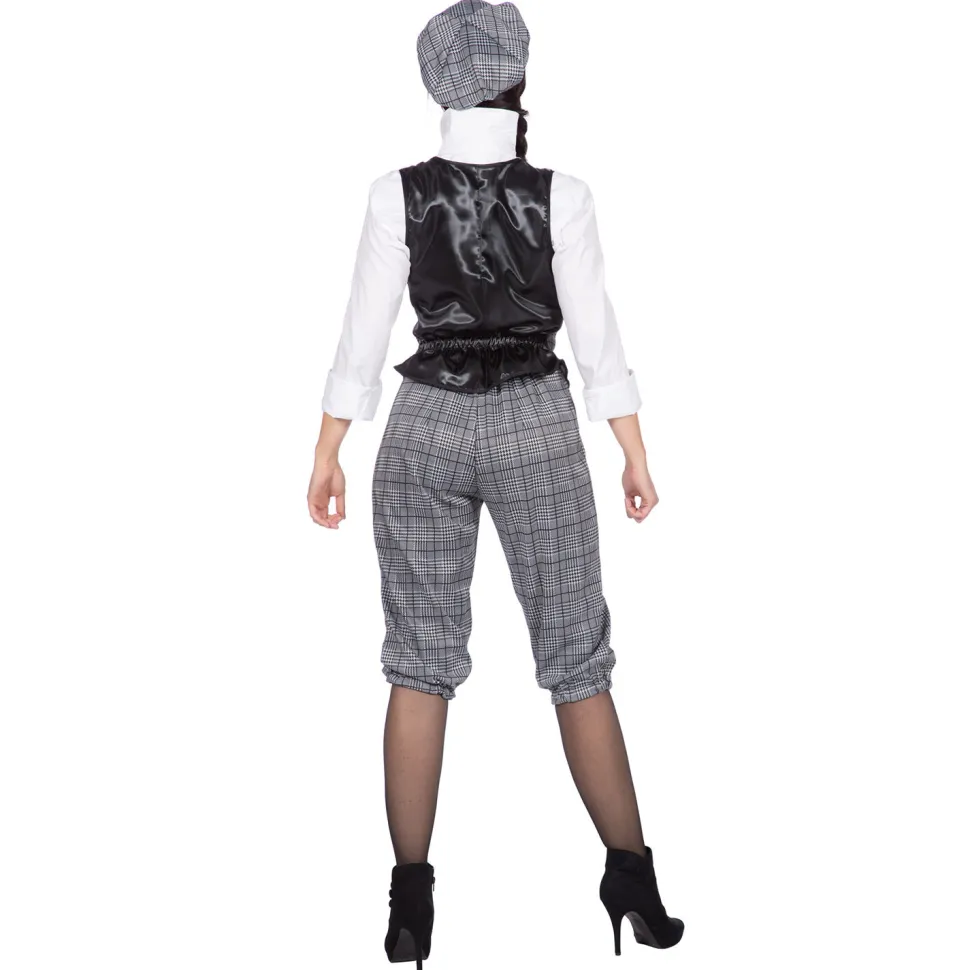 SALE Damen-Kostüm 20er Jahre Lizzie, 3-teilig mit Mütze, Weste & Hose, Gr. 38