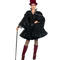 SALE Damen-Kostüm Gothic-Cape, Jacke mit angenähtem Umhang, Gr. 38