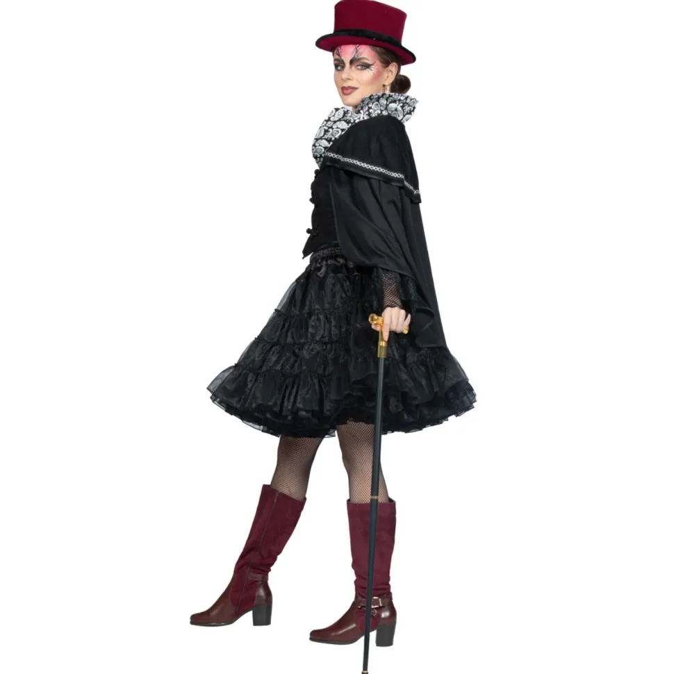 SALE Damen-Kostüm Gothic-Cape, Jacke mit angenähtem Umhang, Gr. 38