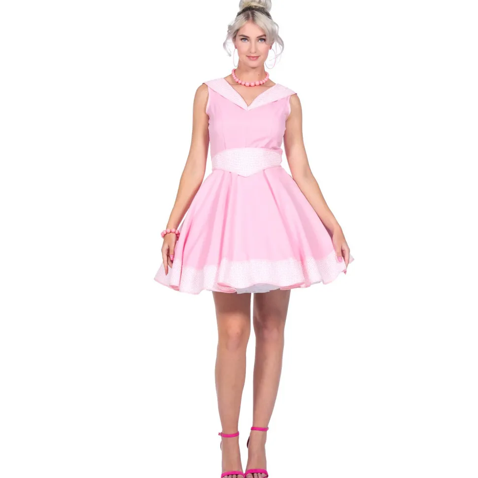 SALE Damen-Kostüm Ikonische Puppe, Kleid in baby-rosa, Gr. 40