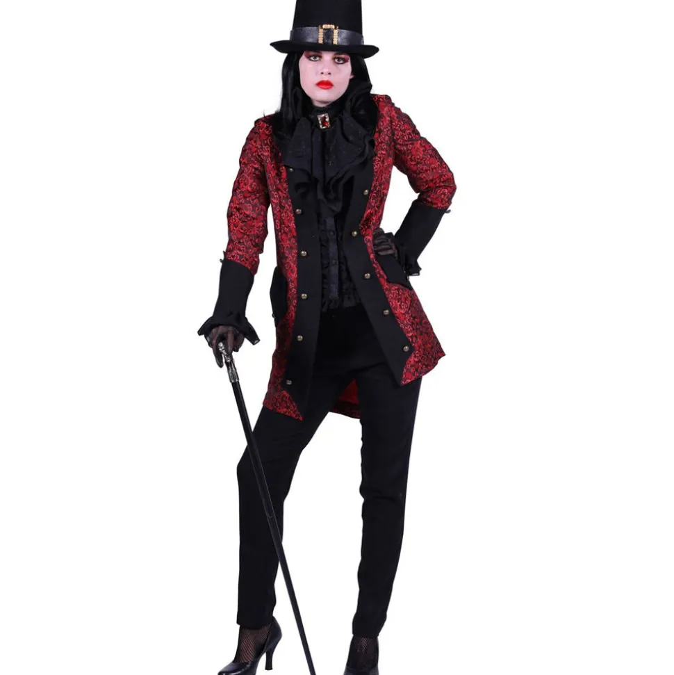 SALE Damen-Kostüm Jacke Gothic Dame, rot, Gr. XS