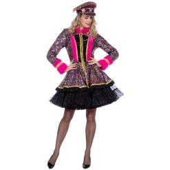 SALE Damen-Kostüm Luxus Pailletten-Jacke, mehrfarbig, Gr. 36