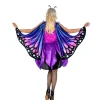 SALE Damen-Kostüm Schmetterlingskleid blau, inkl. Flügeln, Tutu und Haarreif, Gr. M