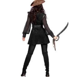 SALE Damen-Kostüm schwarze Piratin / Voodoo Hexe Deluxe, Gr. 36