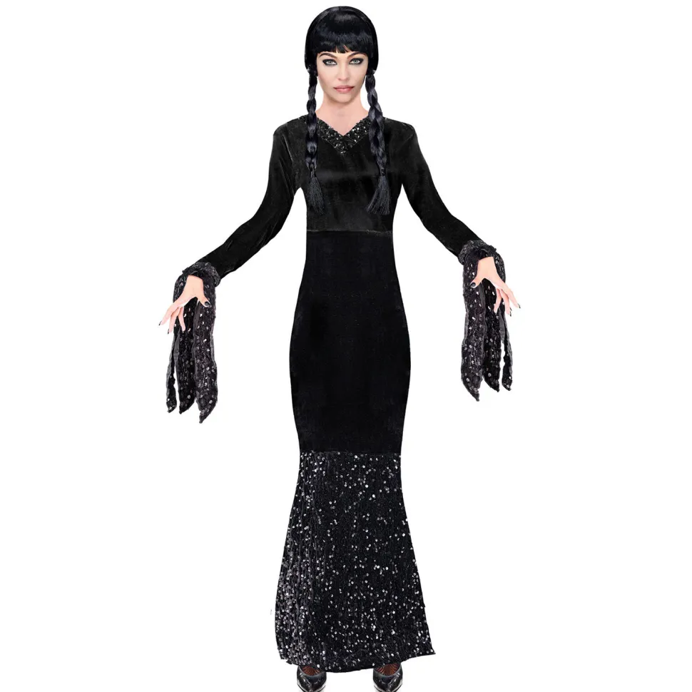 SALE Damen-Kostüm Schwarzes Halloweenkleid, Gr. S