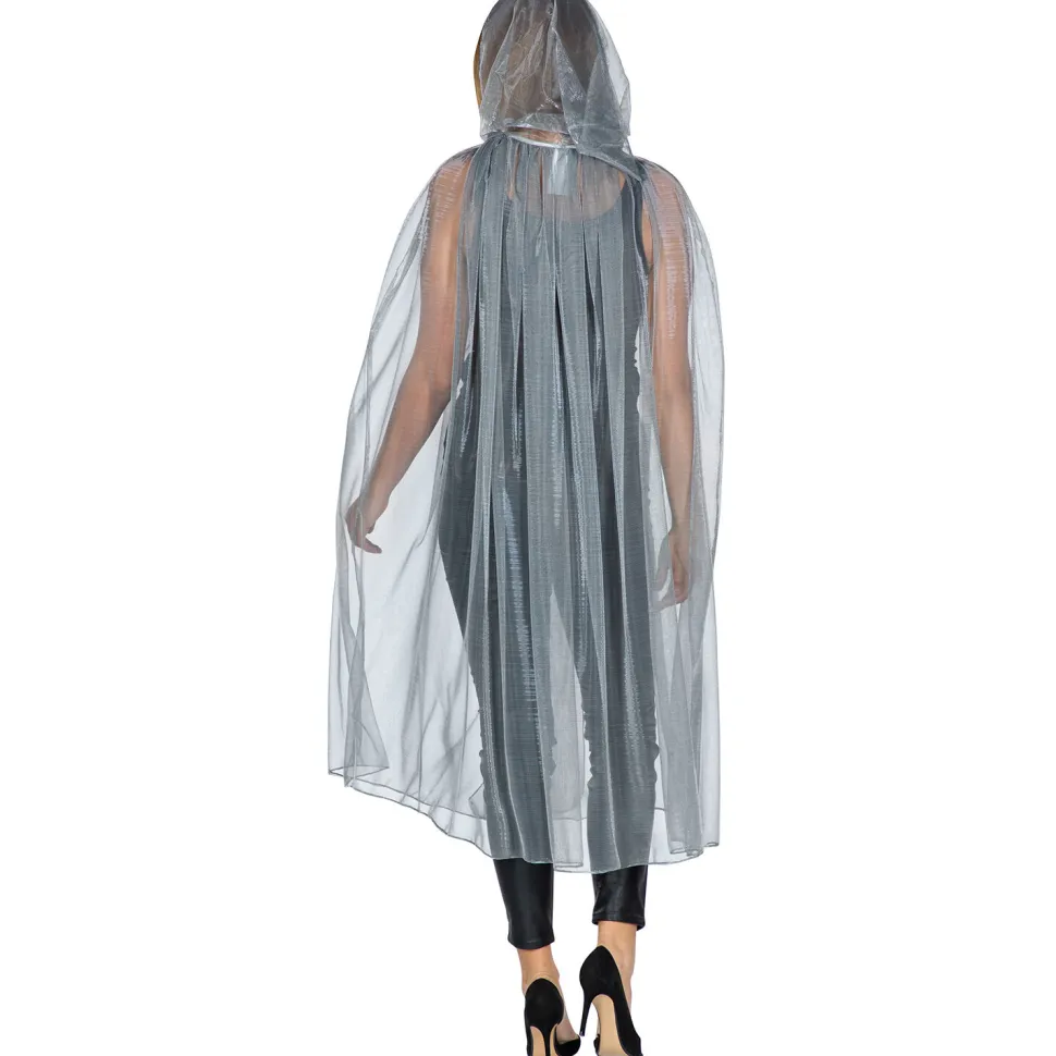 SALE Damen-Kostüm Umhang Glamourcape silber, Einheitsgröße
