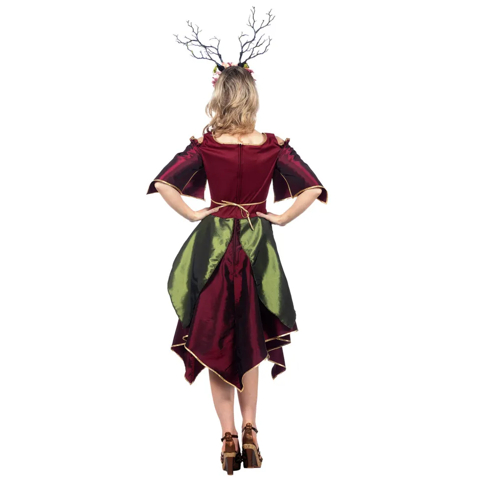 SALE Damen-Kostüm Waldfee, Kleid mit Korsage, mehrfarbig, Gr. 36